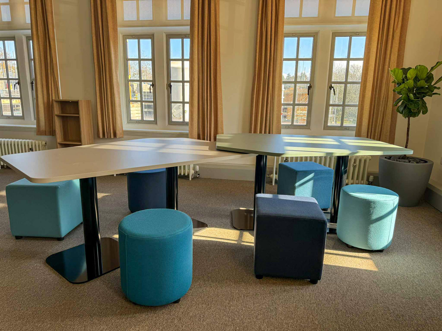Edam modular stools around a desk