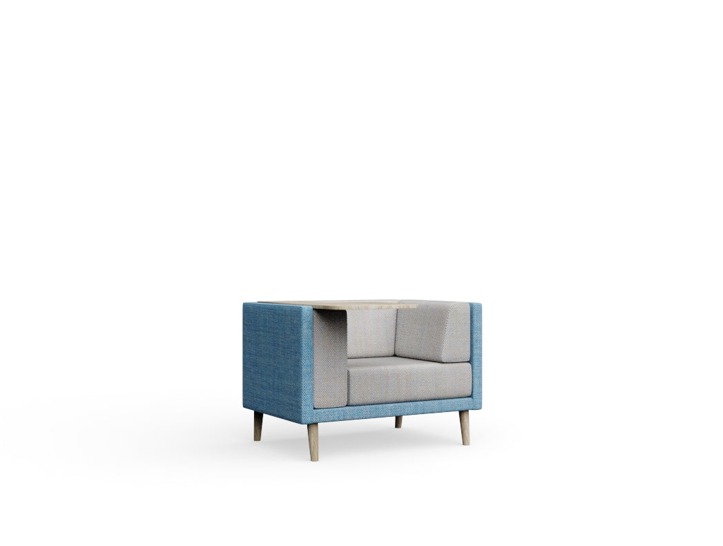 Lenny 1 seat low back Without Laminate With Table