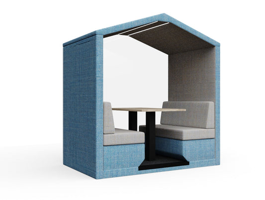 Bea 4 seats With Glass Wall With Table