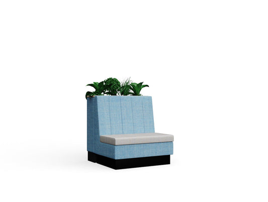 Casper Mid Back Fluted with Planter Wood Trim