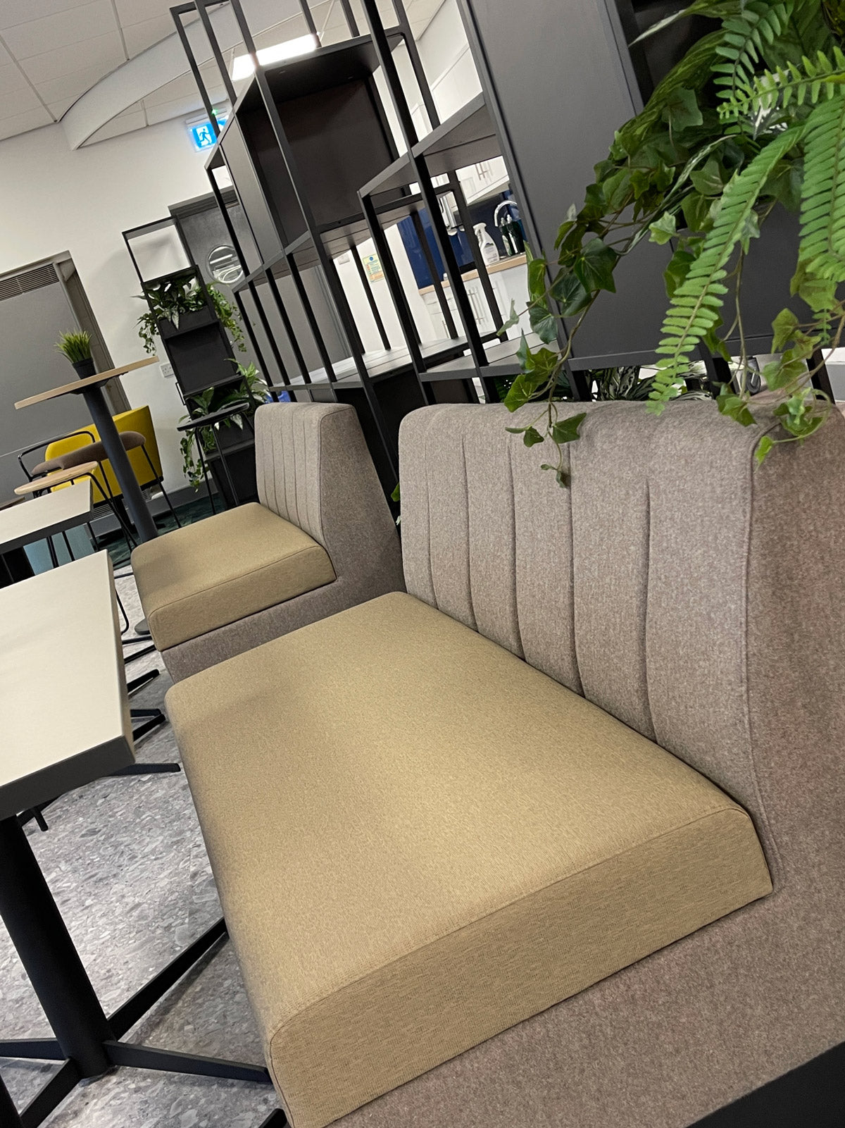 casper banquette seating low back fluted