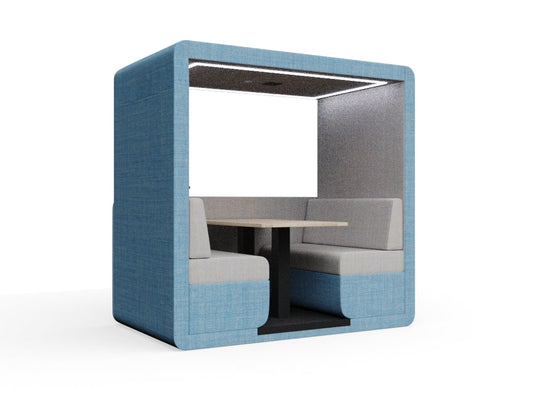 Bob 4 seats With Half Wall With Table