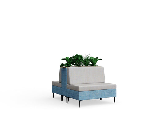 Cedric Low Back to Back Legs with Planter Wood Trim