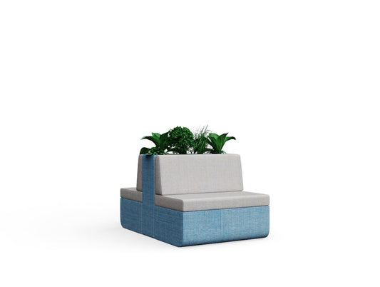 Cedric with Fearne Planter High with wood edge Single Plinth