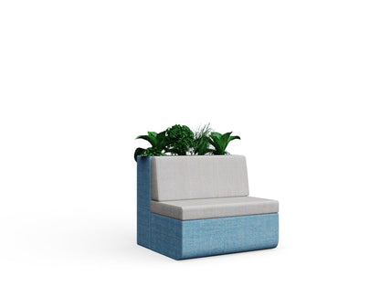 Cedric with Fearne Planter Low with wood edge Single Plinth
