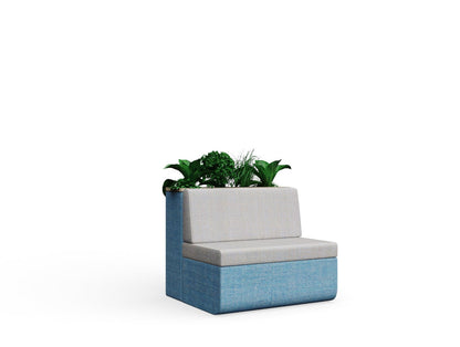 Cedric with Fearne Planter Low with wood edge Single To Floor