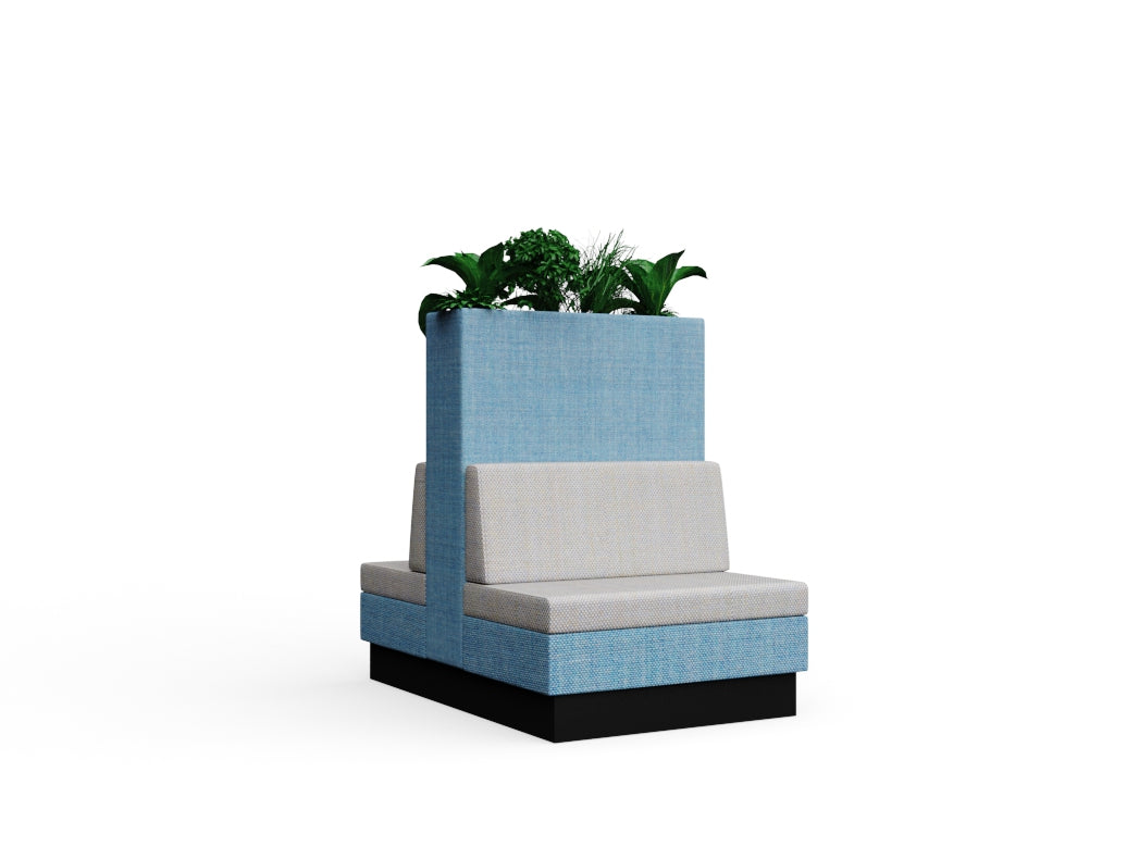 Cedric with Fearne Planter Low with fabric edge Back to Back Plinth