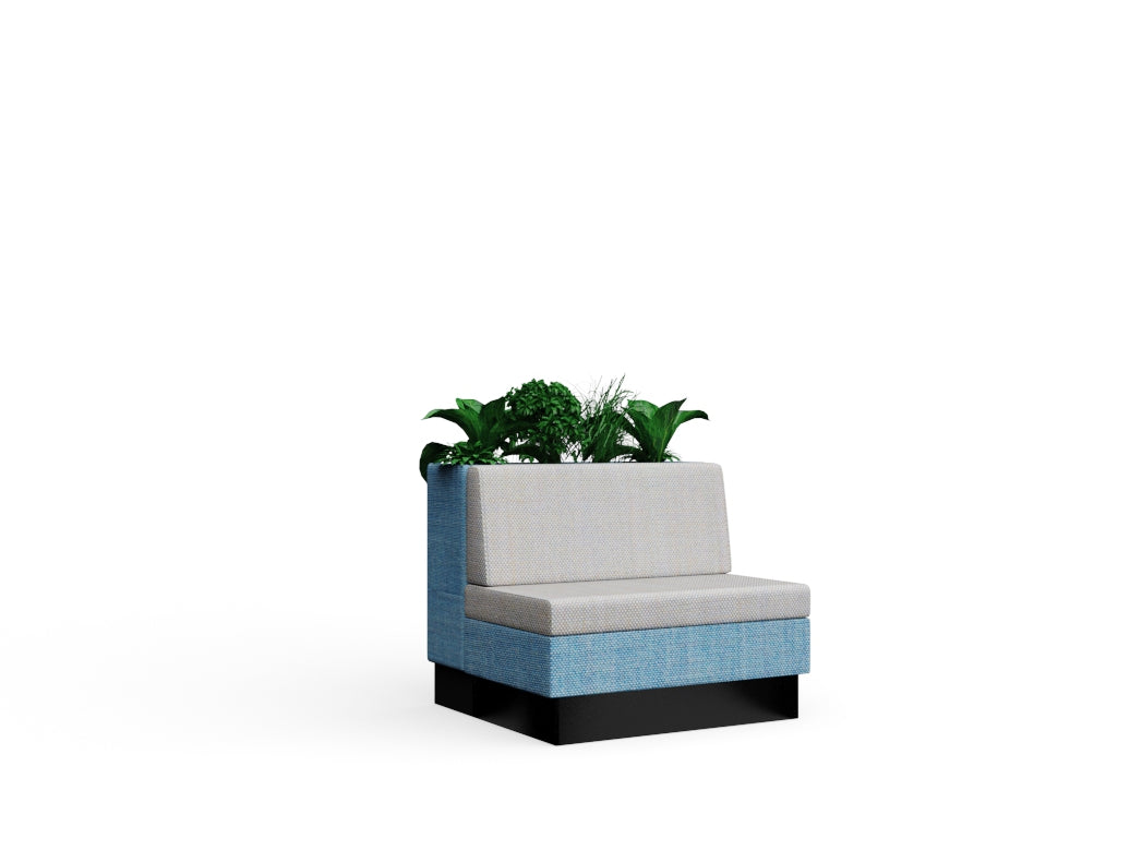 Cedric with Fearne Planter Low with fabric edge Single Plinth