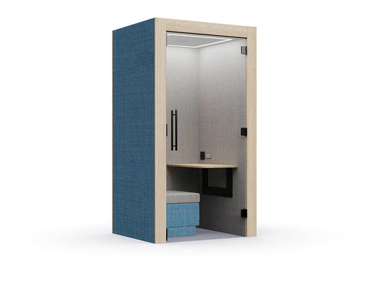 Clara Workbooth With Door No Floor Upholstered