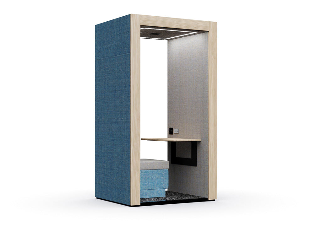 Clara Workbooth Open Upholstered