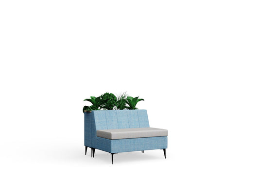 Colin Low Back Fluted with Planter Wood Trim