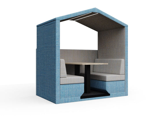 Bea 4 seats With Half Wall With Table