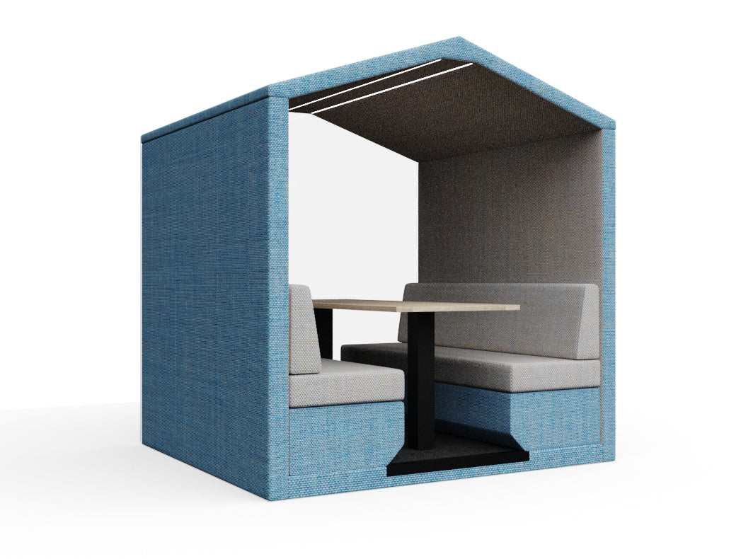 Bea 6 seats With Glass Wall With Table