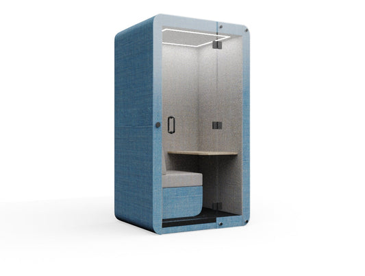 Penelope Workbooth 1200 With Table With Seat / Perch