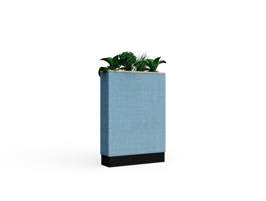 Fearne High Planter with Plinth and Wood Top