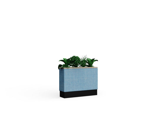 Fearne Low Planter with Plinth and Wood Top