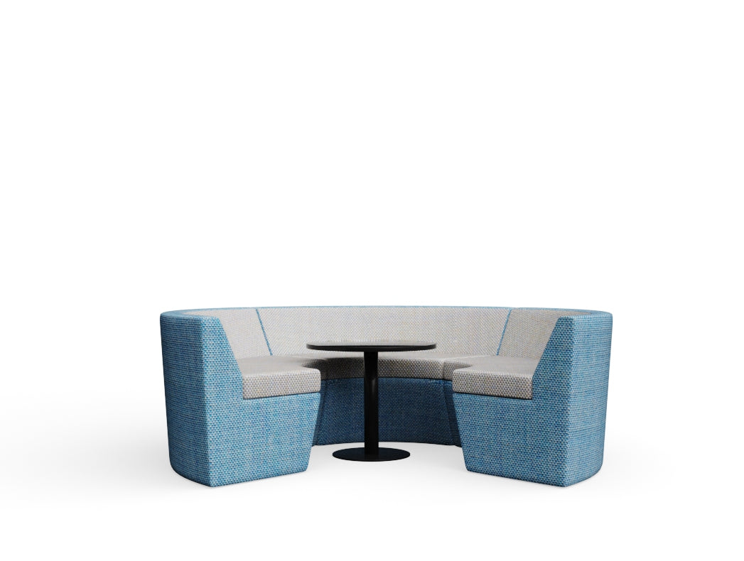 Stella 4 Seats Curved Low Back With Table